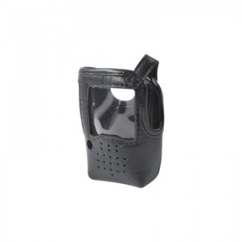 Syscom Funda Reforzada de Piel FSMIC-F52, Negro, para ICOM