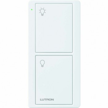 Lutron Interruptor Inteligente de 2 Botones PICO, RF Inalámbrico, Blanco