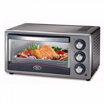 Oster Horno Eléctrico TSSTTV15LTB-013, 1300W, Negro/Plata