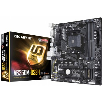 Tarjeta Madre Gigabyte microATX GA-AB350M-DS3H, S-AM4, AMD X370, HDMI, 64GB DDR4 para AMD - Envío Gratis