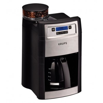 Krups Cafetera KM785D50, 10 Tazas, Automática, Negro/Plata