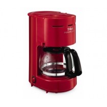 T-Fal Cafetera CM3215MX, 4 Tazas, 0.6 Litros, Rojo