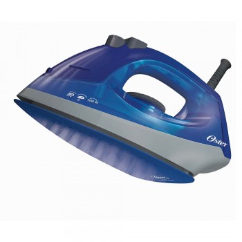 Oster Plancha Vapor Seco, 1200W, 0.18 Litros, Azul/Gris