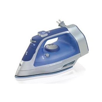 Hamilton Beach Plancha de Vapor Seco, Suela Antiadherente, 1500W, Azul