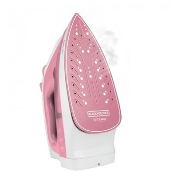 Black & Decker Plancha Vapor-Seco, 1200W, Rosa/Blanco