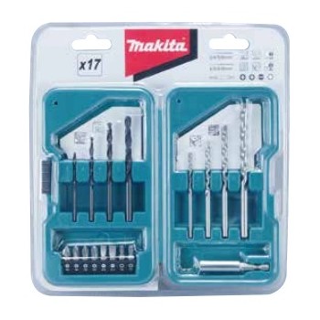 Makita Juego de Brocas y Puntas D-45836, 17 Piezas