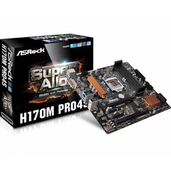 Tarjeta Madre ASRock micro ATX H170M PRO4S, S-1151, Intel H170, HDMI, 64GB DDR4, para Intel - Envío Gratis