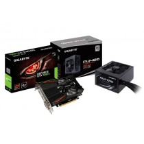 Gigabyte Revival Kit -Tarjeta de video GeForce GTX 1050 Ti 4GB GV-N105TD5-4GD + Fuente de poder PW400 400W 80 Plus - Envío Grati