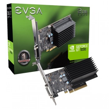 Tarjeta de Video EVGA NVIDIA GeForce GT 1030, 2GB 64-bit GDDR4, PCI Express 3.0 - Envío Gratis