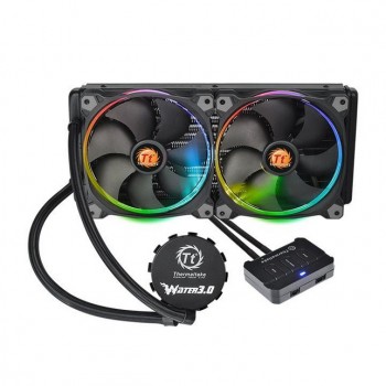 Thermaltake Water 3.0 Riing RGB 280 Enfriamiento Liquido para CPU, 2x 140mm, 400 - 1500RPM - Envío Gratis