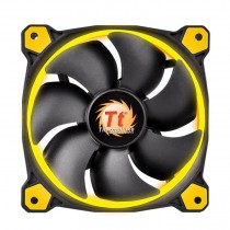 Ventilador Thermaltake Riing 14, LED Amarillo, 140mm, 1400RPM, Negro/Amarillo - Envío Gratis