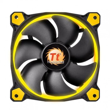 Ventilador Thermaltake Riing 14, LED Amarillo, 140mm, 1400RPM, Negro/Amarillo - Envío Gratis