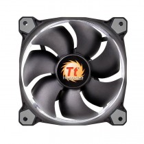 Ventilador Thermaltake Riing 12 LED Blanco, 120mm, 1000-1500RPM, Negro/Blanco - Envío Gratis