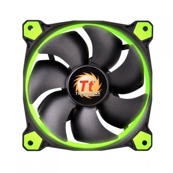 Ventilador Thermaltake Riing 12 LED Verde, 120mm, 1000-1500RPM, Negro/Verde - Envío Gratis