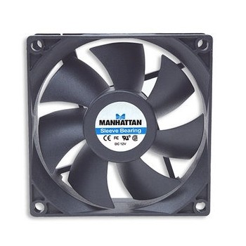 Ventilador Manhattan 4-pin para PC, 80mm, 2500RPM, Negro - Envío Gratis