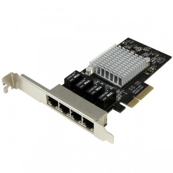 StarTech.com Tarjeta de Red PCI Express Ethernet Gigabit con 4 Puertos RJ-45 Chipset Intel i350 - Envío Gratis