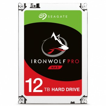 Disco Duro Interno Seagate Ironwolf Pro 3.5'', 12TB, SATA III, 6 Gbit/s, 7200RPM, 256MB Cache - para NAS de1 a 16 Bahías - Envío