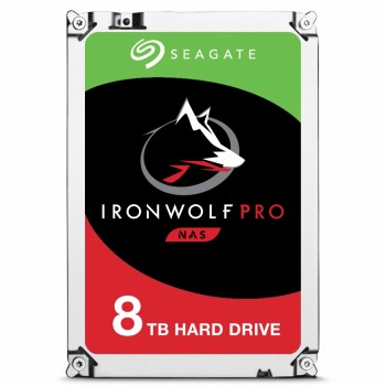 Disco Duro Interno Seagate IronWolf Pro 3.5'', 8TB, SATA III, 6 Gbit/s, 7200RPM, 256MB Cache - para NAS de 1 a 16 Bahías - Envío