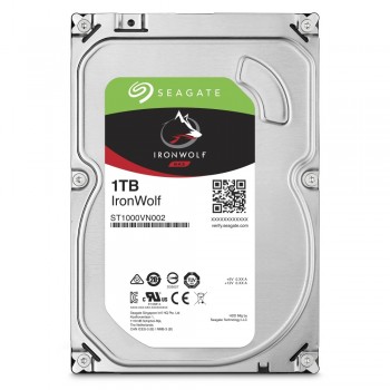 Disco Duro Interno Seagate IronWolf 3.5'', 1TB, SATA III, 6 Gbit/s, 5900RPM, 64MB Cache - para NAS - Envío Gratis