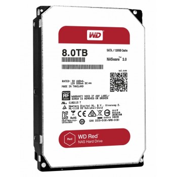 Disco Duro Interno Western Digital WD Red 3.5'', 8TB, SATA III, 6 Gbit/s, 5400RPM, 128MB Cache - para NAS de 1 a 8 Bahías - Enví